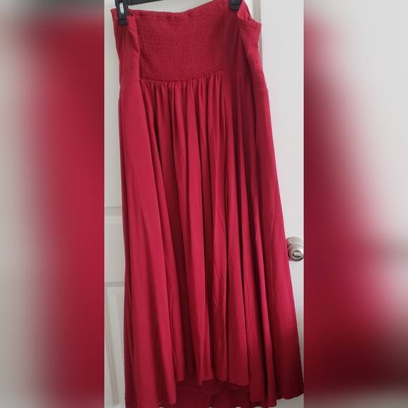 NWT Retro Halter Midi Swing Dress - Challis Red - Picture 6 of 7